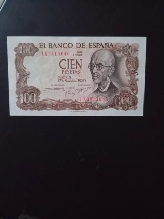 Billete 100 pesetas 1970 Manuel de Falla