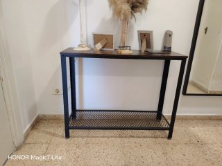 Mueble recibidor madera y metal