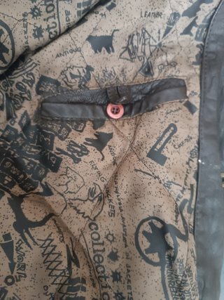 Chaqueta vintage estilo bomber  de cuero marrón