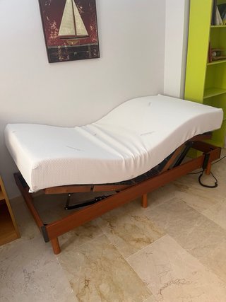 Cama articulada 90cm con colchón Tempur