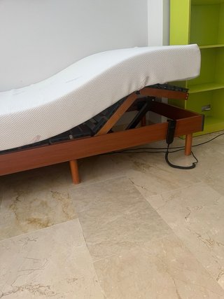 Cama articulada 90cm con colchón Tempur