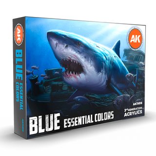 SET AK COLORES ESENCIALES AZULES – 3GEN ACRILICA