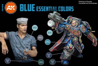 SET AK COLORES ESENCIALES AZULES – 3GEN ACRILICA