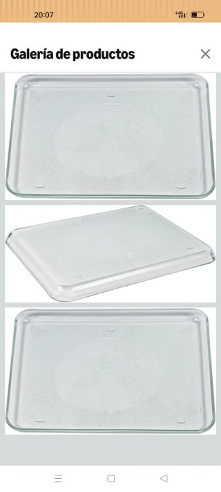 Plato de vidrio cuadrado para microondas/horno