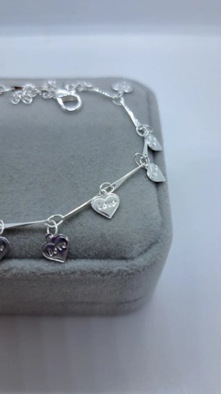 Pulsera Plata Ley 925 Corazón Love