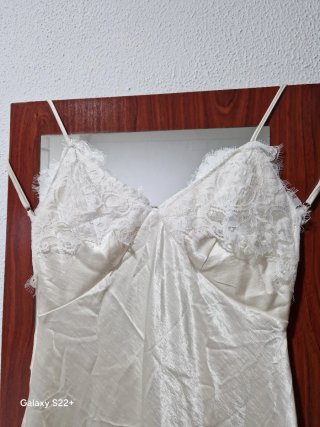 Camisón lencero satén encaje talla M