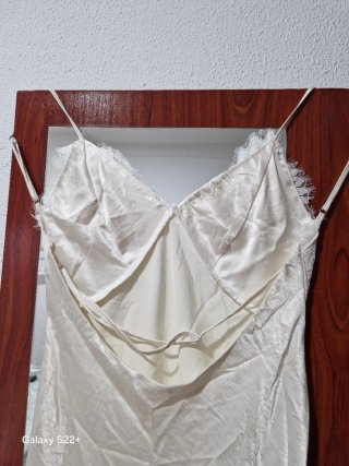 Camisón lencero satén encaje talla M