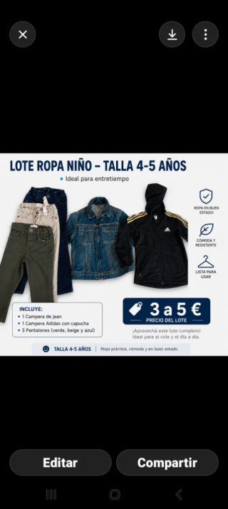 Lote Ropa Niño Talla 4-5 Años