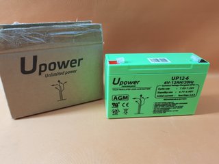 Batería U-Power AGM 6V 12Ah Sellada Recargable