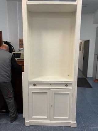 Mueble de salón caoba con chimenea