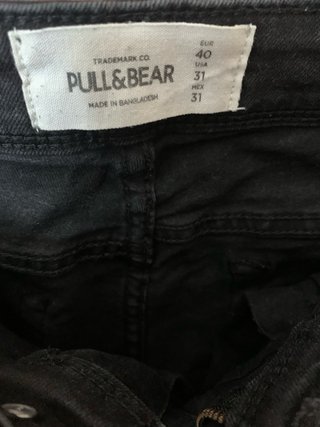 Pantalón vaquero negro Pull&Bear hombre super skin