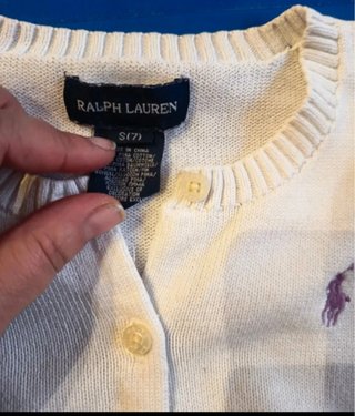 Chaqueta Ralph Lauren Blanca Niña
