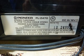 Tocadiscos Pioneer PL-Z470 Negro