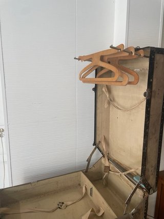 Maleta vintage lienzo & metal 75x47x25