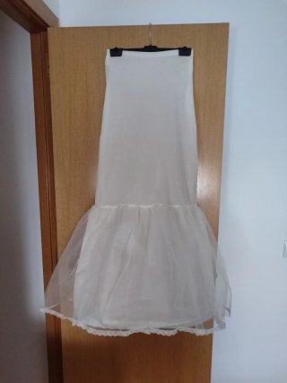 Cancán de novia blanco talla S