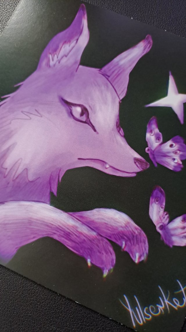 Print Zorro Morado Mariposas