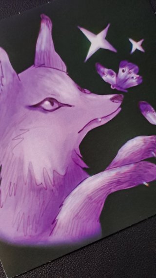 Print Zorro Morado Mariposas