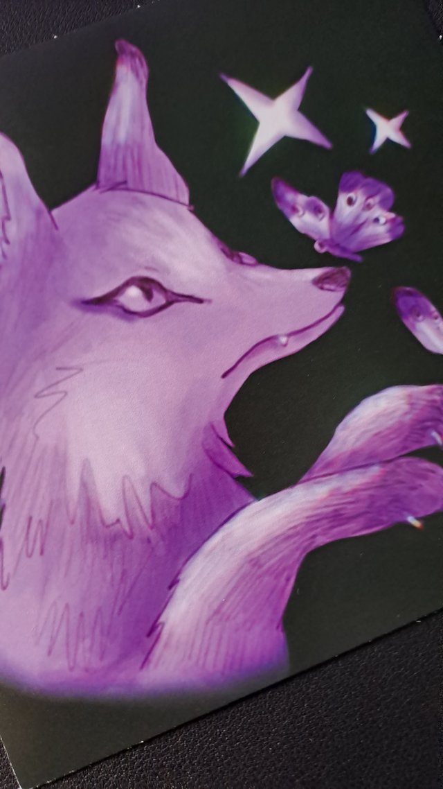 Print Zorro Morado Mariposas