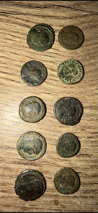 Lotto di 10 monete romane autentiche