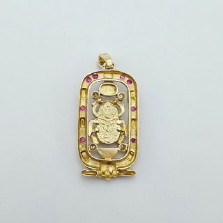 Colgante Oro 18K Cartucho con diamantes, 10gr, 4cm