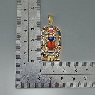 Colgante Oro 18K Cartucho con diamantes, 10gr, 4cm