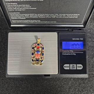 Colgante Oro 18K Cartucho con diamantes, 10gr, 4cm