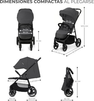 Silla de Paseo Kinderkraft Trig 3 Gris