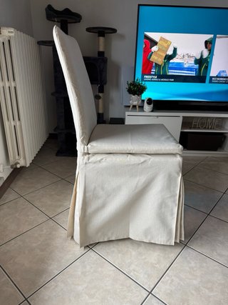 Set 6 sedie in tessuto beige