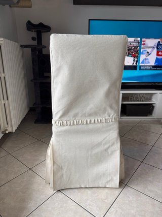 Set 6 sedie in tessuto beige