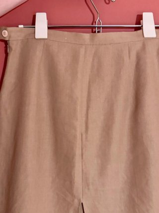 Gonna Max Mara 100% Lino Beige