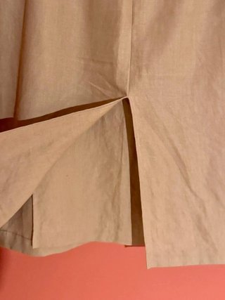 Gonna Max Mara 100% Lino Beige