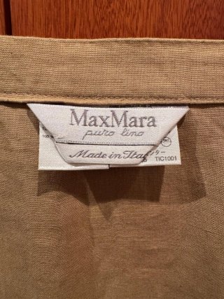 Gonna Max Mara 100% Lino Beige