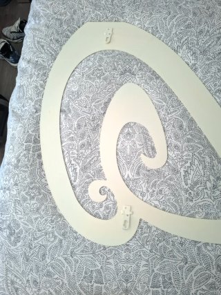 Cabecero cama 135 cm beige metal