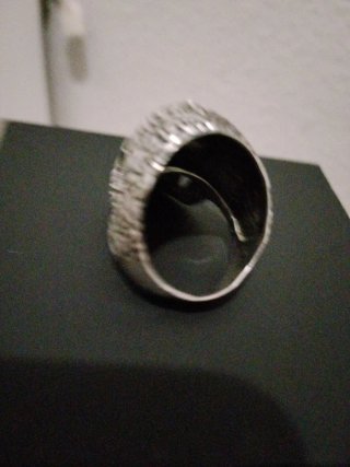 Anillo Plata Calavera Diseño Floral