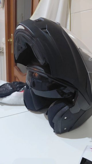 Casco Moto Modular CABERG Negro Mate