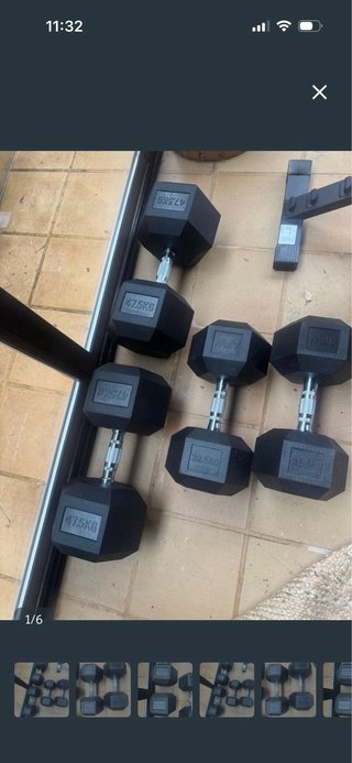 Mancuernas Hexagonales AFW 47.5kg