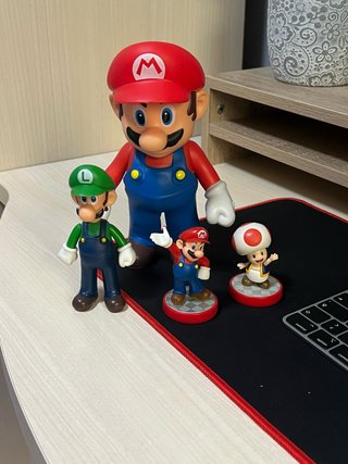 Figuras Mario Bros, Luigi y Toad