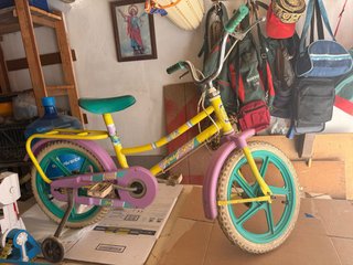 Bicicleta infantil con ruedines