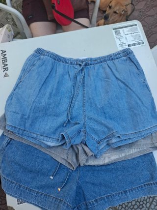 3 Pantalones Vaqueros Talla L con Goma