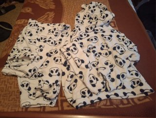 Pijama Oso Panda Blanco y Negro