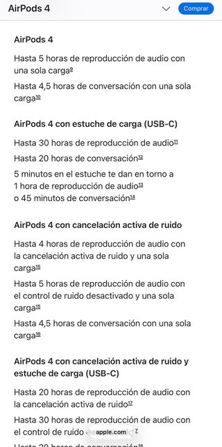 Apple AirPods 4 Blancos