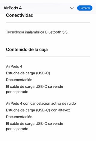 Apple AirPods 4 Blancos