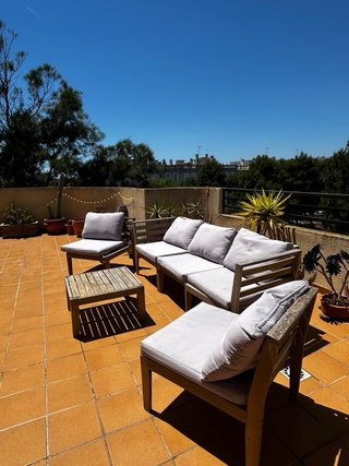 Sofá modular de jardín madera