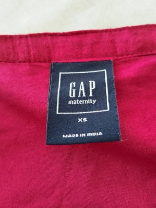 Vestido premamá rojo a cuadros