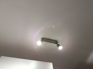 Applique da soffitto grigio metallo