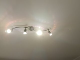 Applique da soffitto grigio metallo