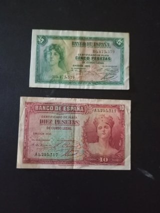 Lote 4 Billetes Pesetas de España