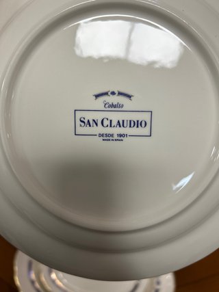 Vajilla San Claudio Porcelana Azul