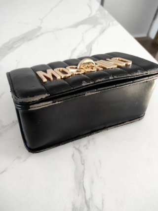 Bolso Negro de hombro Moschino con cadena