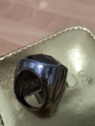 Anillo Corazón Tous Negro y Plata Original